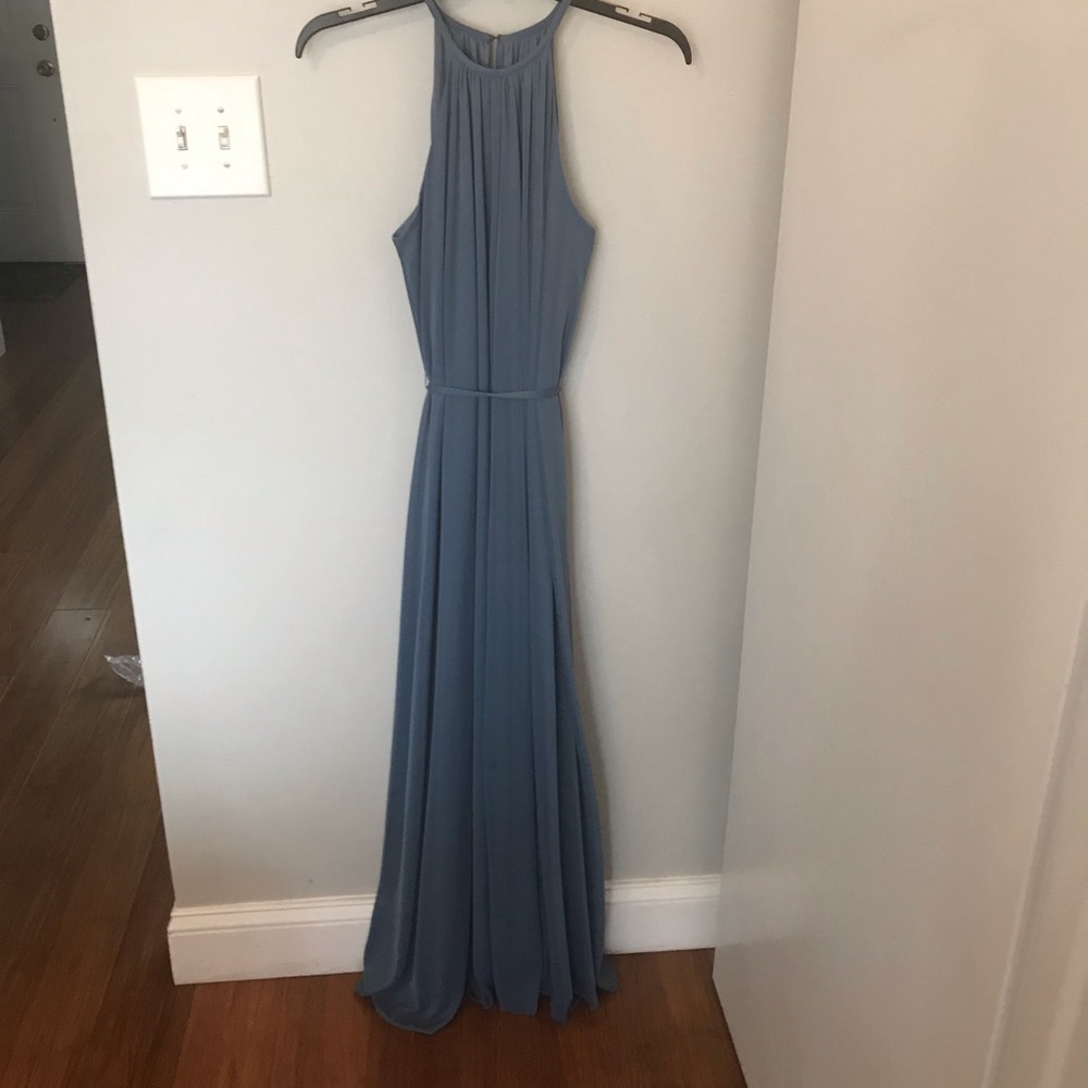 Steel Blue David’s Bridal dress